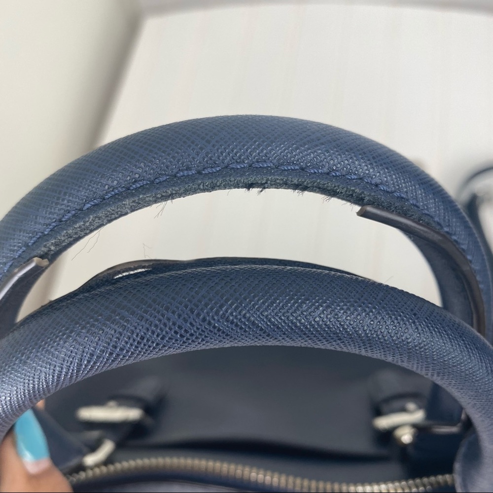 MICHAEL KORS - Ciara Navy Saffiano Leather Satchel - Picture 9 of 12